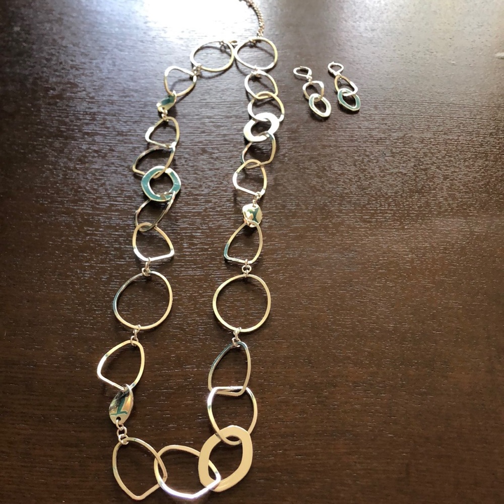Silver Necklace and Earring’s